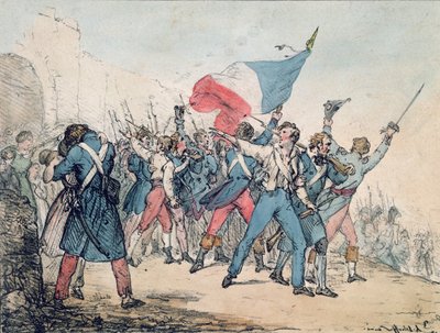 Allégorie de la Révolution de 1830 et la Marseillaise, gravée par les frères Gihaut, 1830 - Ary Scheffer